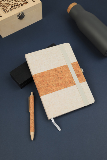 Cork + RPET Notebook & Pen Corporate Gift Set